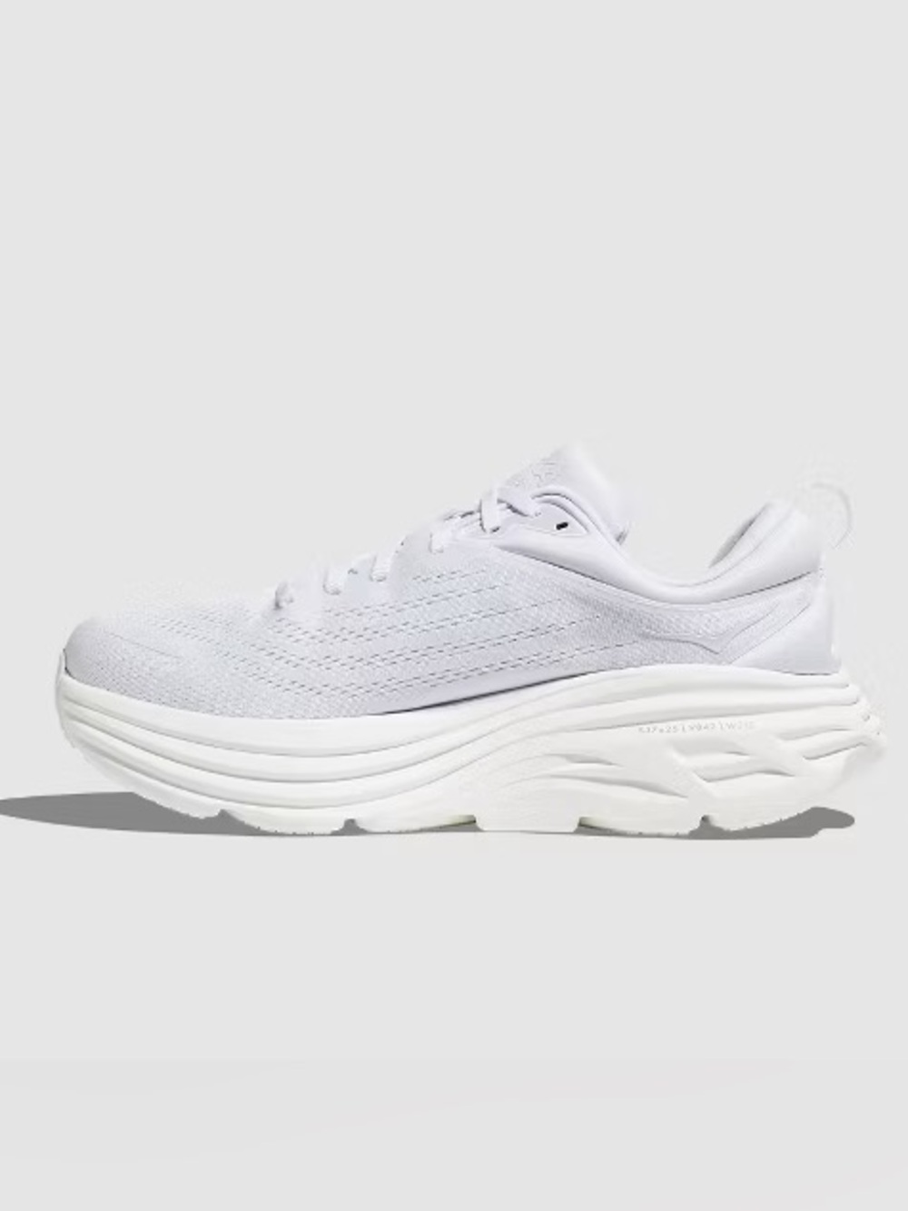 Hoka Bondi 8 Women's White Cushioned Running Shoe - Picture 2 of 16